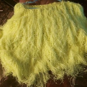 Lime Green shag sweater